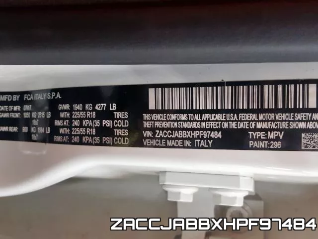 ZACCJABBXHPF97484 фото 2
