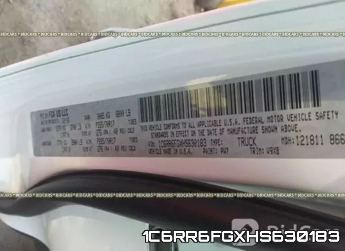 1C6RR6FGXHS630183 фото 10