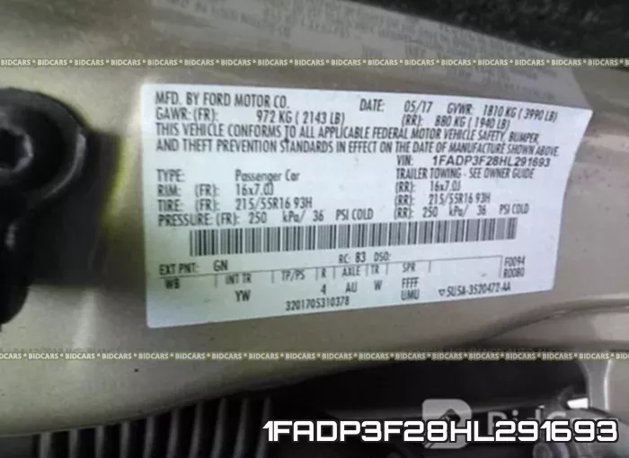 1FADP3F28HL291693 фото 10