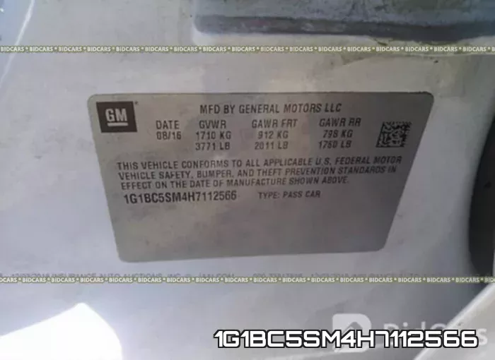 1G1BC5SM4H7112566 фото 10