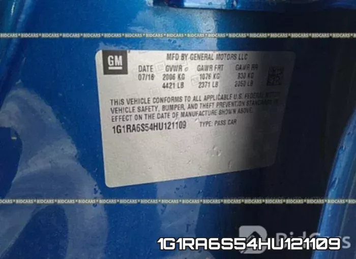 1G1RA6S54HU121109 фото 10