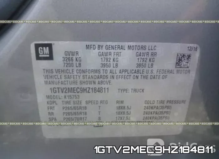 1GTV2MEC9HZ184811 фото 10