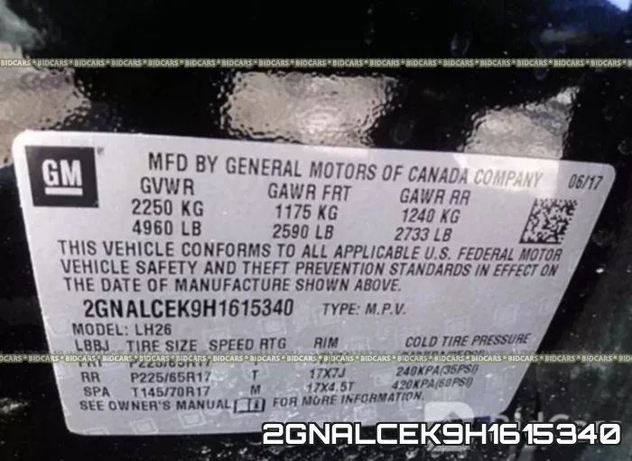2GNALCEK9H1615340 фото 10