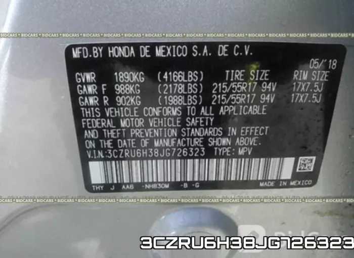 3CZRU6H38JG726323 фото 10