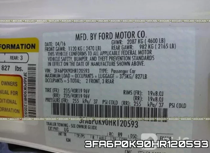 3FA6P0K90HR120593 фото 10