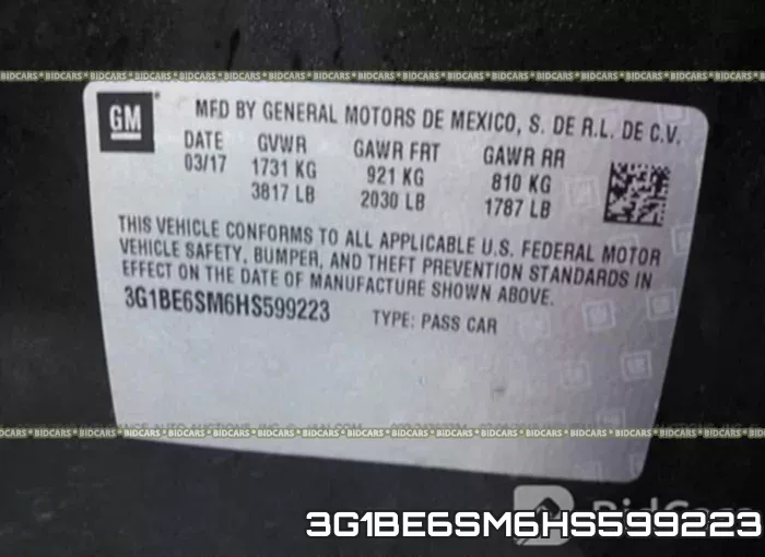 3G1BE6SM6HS599223 фото 10