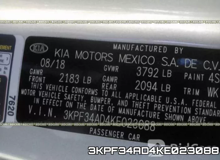 3KPF34AD4KE023088 фото 10