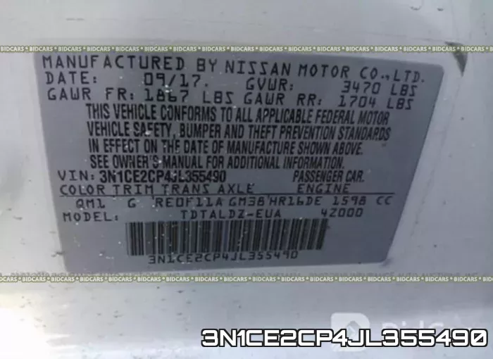 3N1CE2CP4JL355490 фото 10