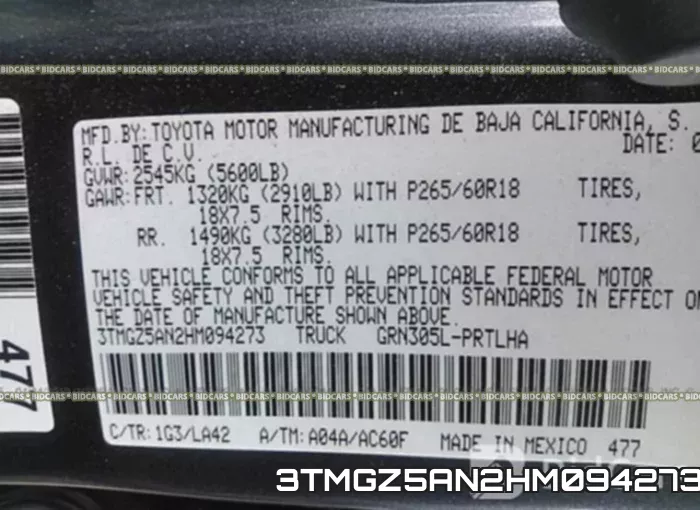 3TMGZ5AN2HM094273 фото 10