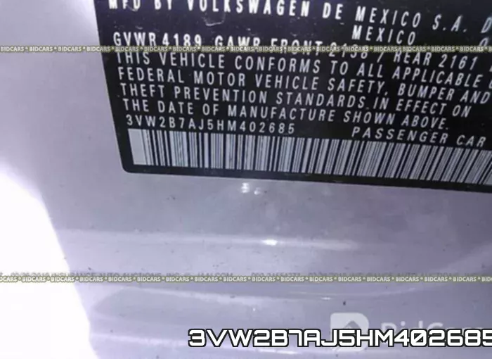 3VW2B7AJ5HM402685 фото 10