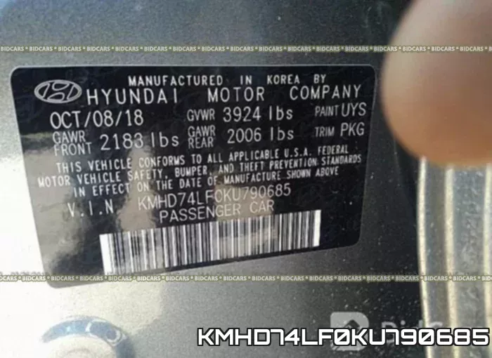 KMHD74LF0KU790685 фото 10