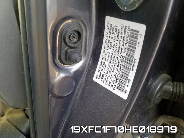19XFC1F70HE018979 фото 2