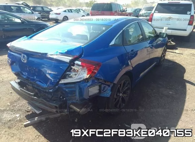 19XFC2F83KE040755 фото 4