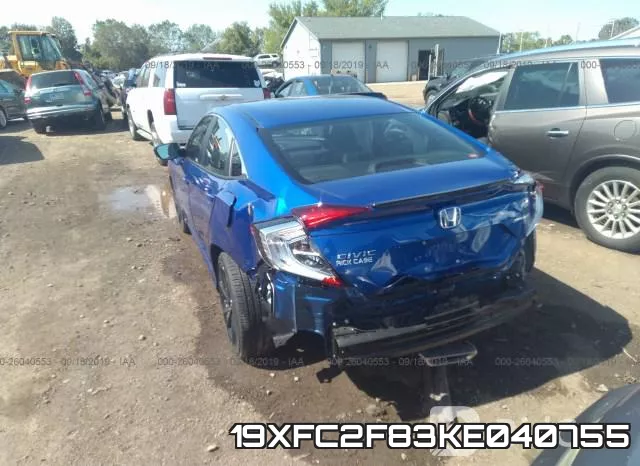 19XFC2F83KE040755 фото 6