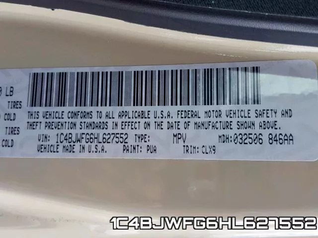 1C4BJWFG6HL627552 фото 2