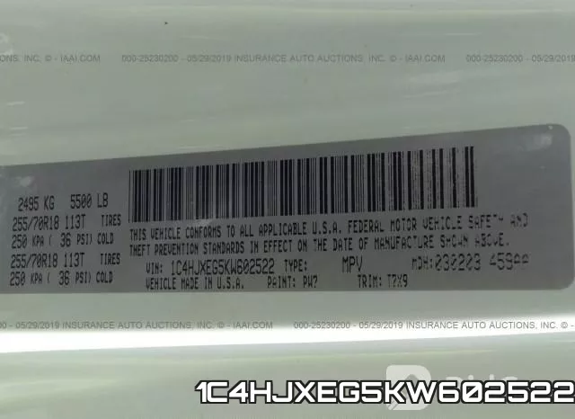 1C4HJXEG5KW602522 фото 9