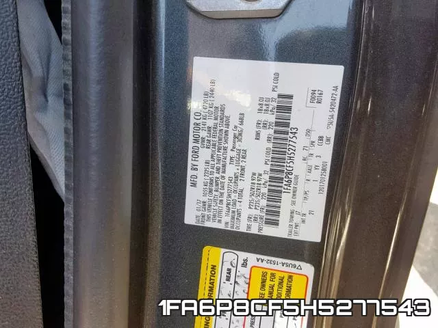 1FA6P8CF5H5277543 фото 2