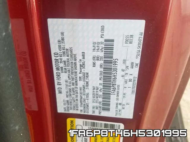 1FA6P8TH6H5301995 фото 2