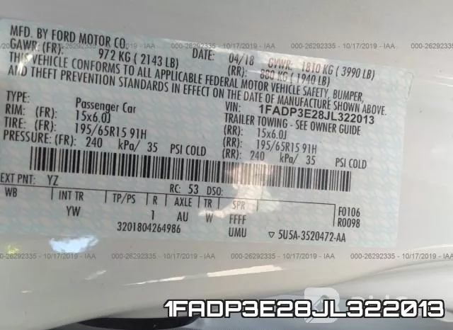 1FADP3E28JL322013 фото 10