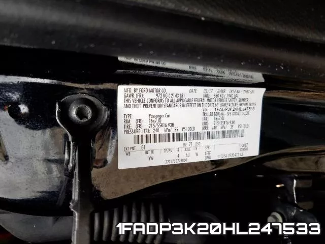 1FADP3K20HL247533 фото 2