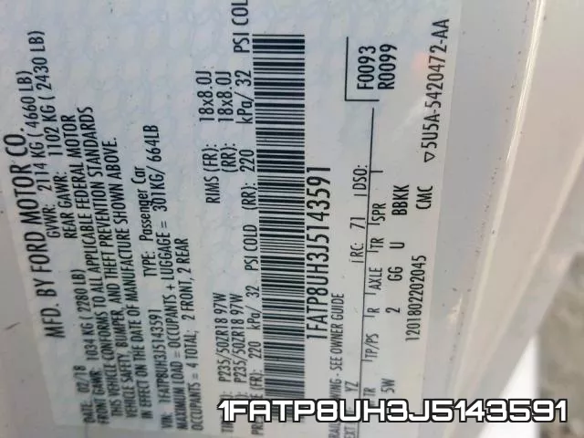1FATP8UH3J5143591 фото 2