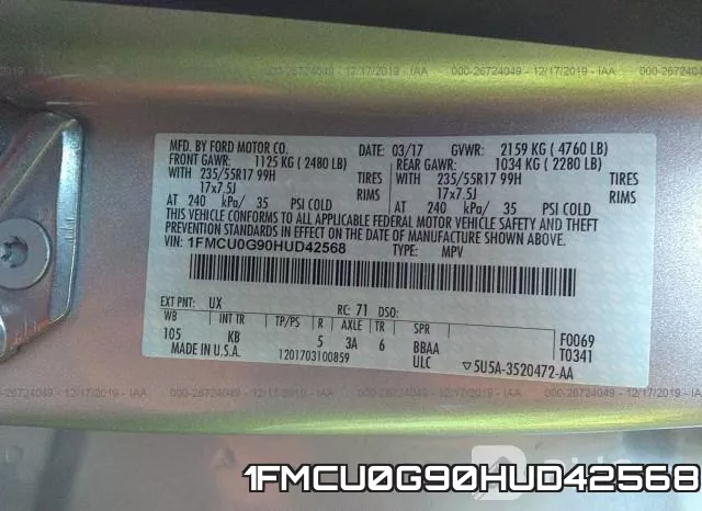 1FMCU0G90HUD42568 фото 10