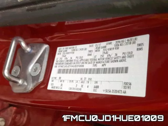 1FMCU0JD1HUE01009 фото 2