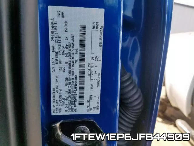 1FTEW1EP6JFB44909 фото 2