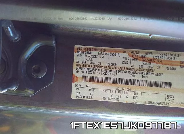 1FTEX1E57JKD97787 фото 9