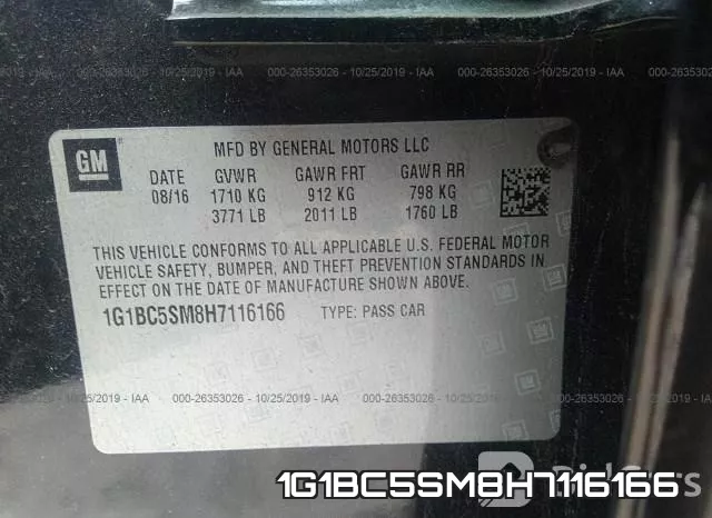 1G1BC5SM8H7116166 фото 9