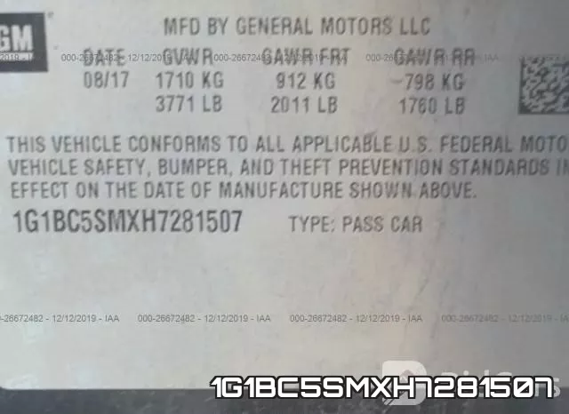 1G1BC5SMXH7281507 фото 8