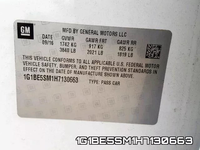1G1BE5SM1H7130663 фото 2