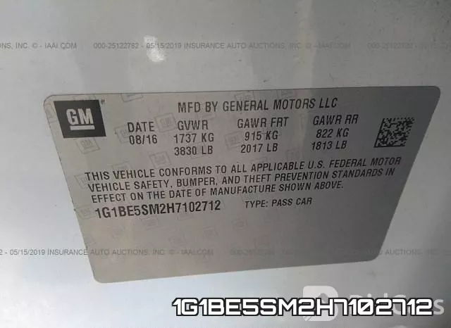 1G1BE5SM2H7102712 фото 9