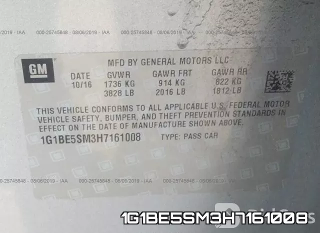 1G1BE5SM3H7161008 фото 10