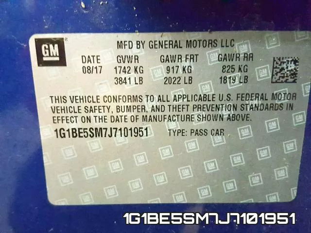 1G1BE5SM7J7101951 фото 2