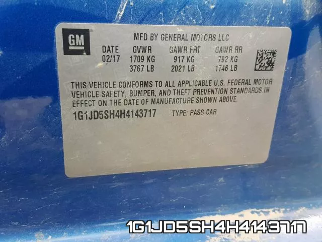 1G1JD5SH4H4143717 фото 2