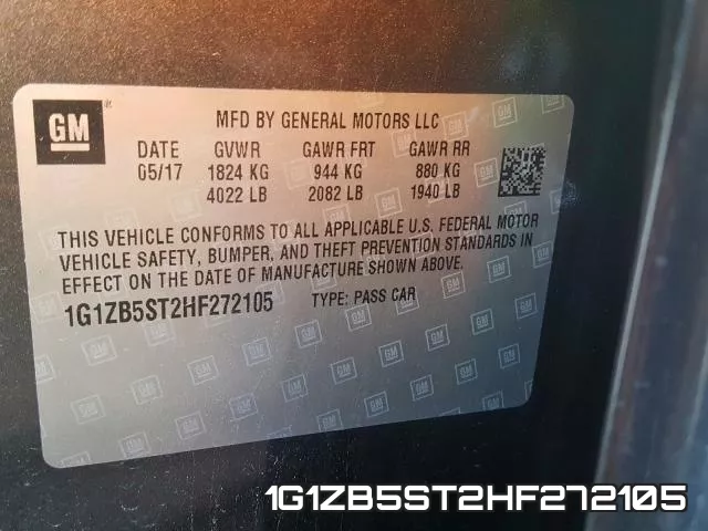 1G1ZB5ST2HF272105 фото 2