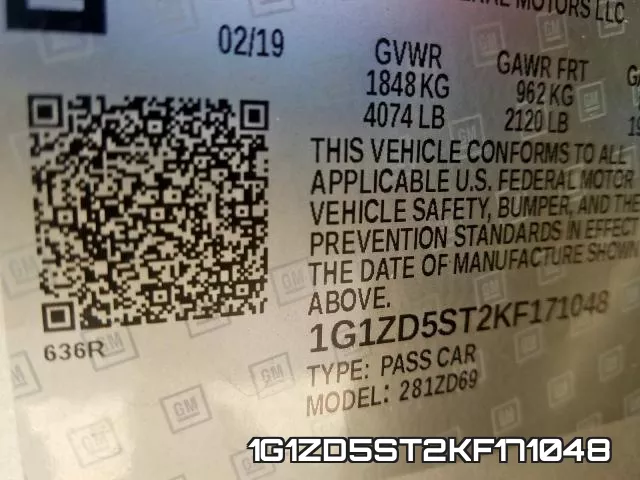1G1ZD5ST2KF171048 фото 2