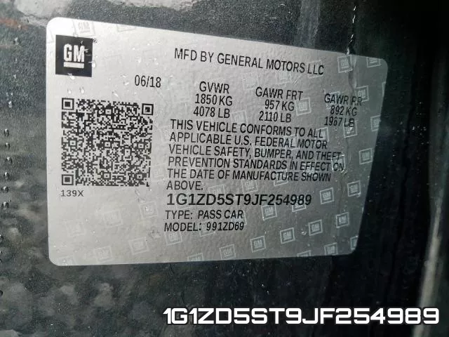 1G1ZD5ST9JF254989 фото 2