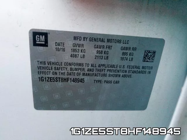 1G1ZE5ST8HF148945 фото 2