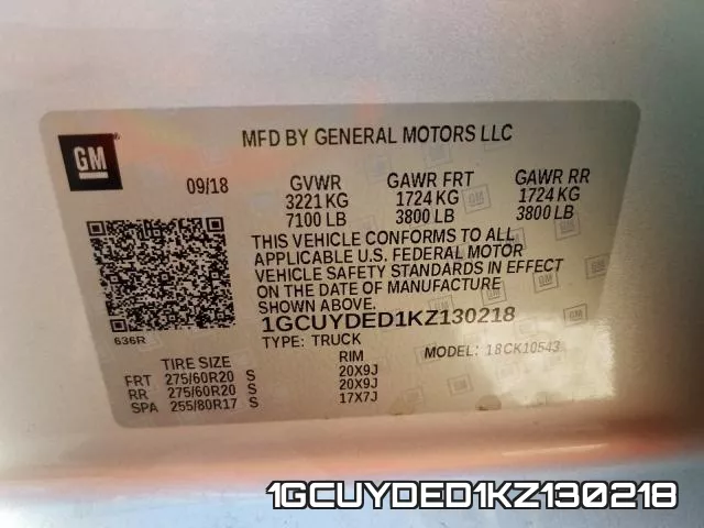 1GCUYDED1KZ130218 фото 2