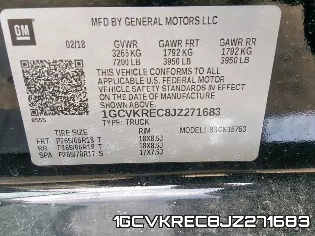 1GCVKREC8JZ271683 фото 2