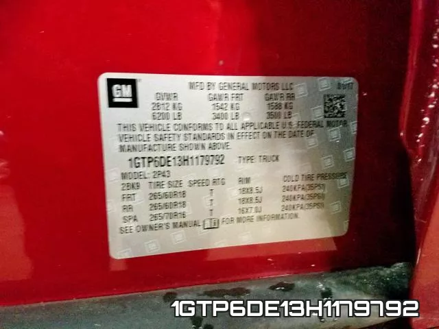 1GTP6DE13H1179792 фото 2
