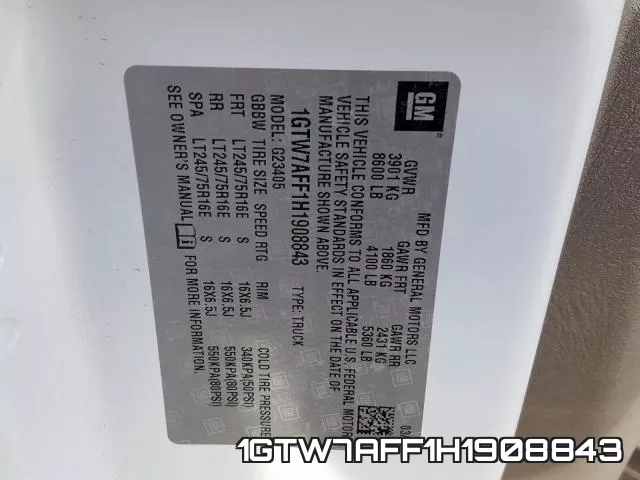 1GTW7AFF1H1908843 фото 2