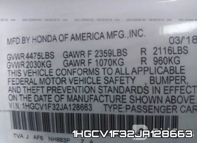 1HGCV1F32JA128663 фото 10