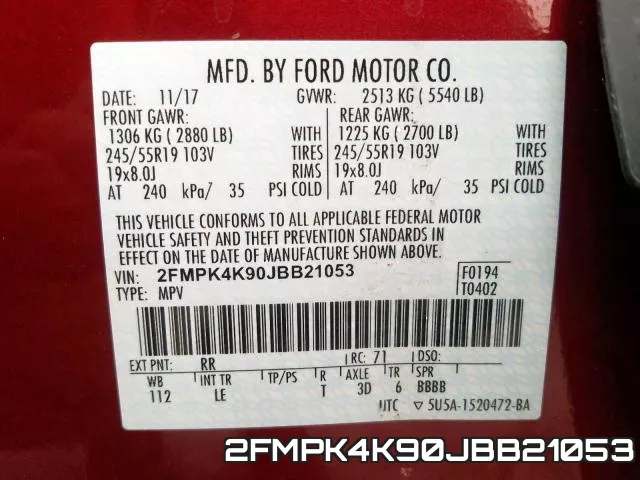 2FMPK4K90JBB21053 фото 2
