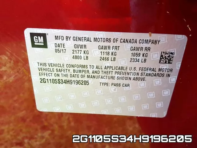 2G1105S34H9196205 фото 2