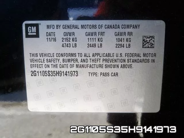 2G1105S35H9141973 фото 2