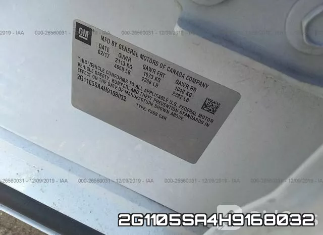 2G1105SA4H9168032 фото 9