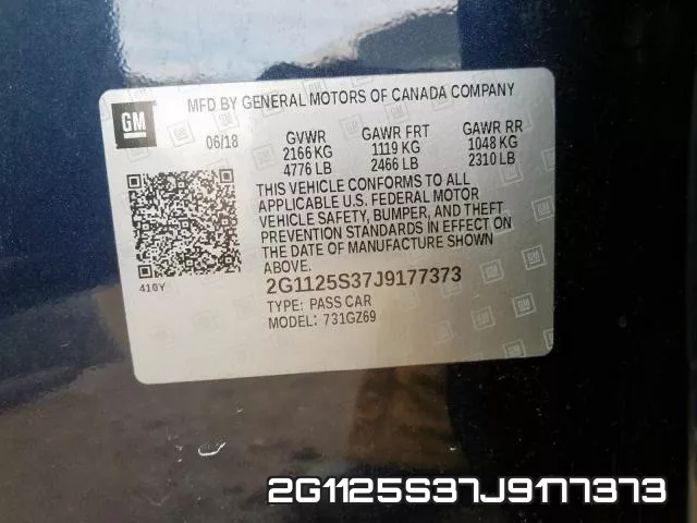 2G1125S37J9177373 фото 2